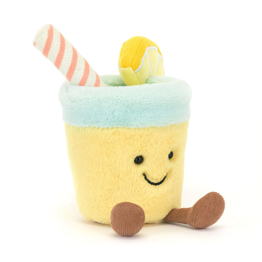 Kisli Lemonade Amuseables plush toy citrus character soft stuffed animal. Bright yellow plush material safety embroidered face refreshing drink theme. Educational emotional comfort toy for children imaginative play positivity training. Perfect gift for summer birthdays Christmas holiday cheerful presents. Machine washable premium hypoallergenic materials developmental toy for emotional balance. Amuseables food drink collection huggable design playful companion mood brightening friend.