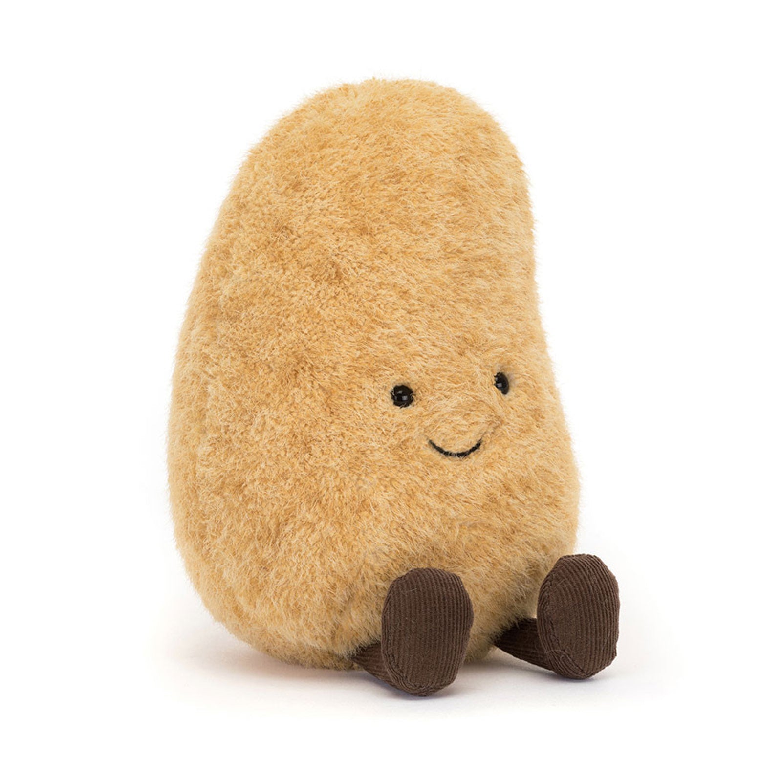 Amuseables Potato - a soft plush toy of a smiling potato with cute eyes, creating a cozy mood.