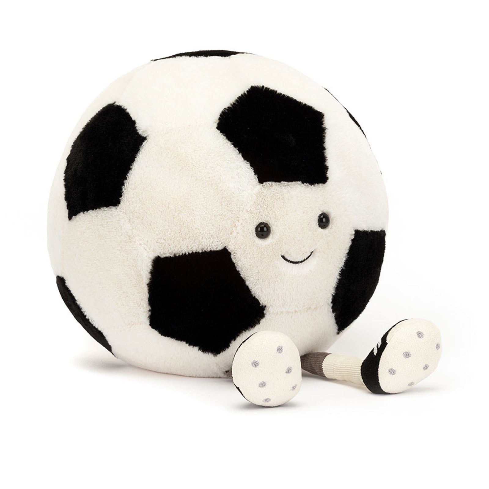 Footie Amuseables Football plush toy sports-themed stuffed animal. Soft plush material safety embroidered face sporty character design. Emotional comfort toy for children imaginative play sports education. Amuseables collection character perfect for gifts birthday Christmas team spirit. Premium stuffing machine washable materials developmental toy for emotional intelligence. Sports fan merchandise football theme collectible huggable design playful companion.