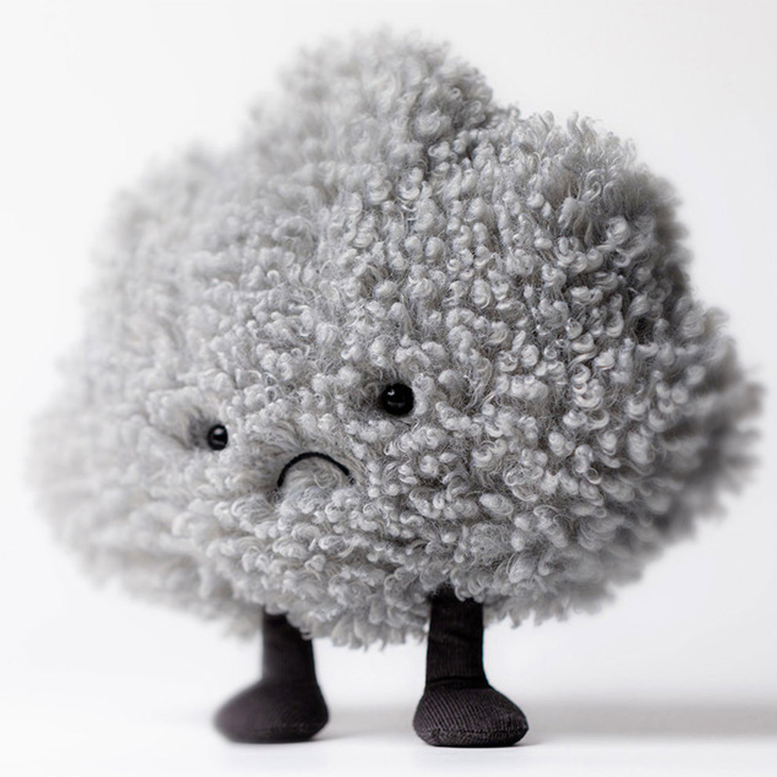 Amuseables Storm Cloud plush toy emotional support stuffed cloud for children. Soft grey fabric safety embroidered features grumpy weather character. Educational emotional development toy helps kids understand feelings anxiety relief. Perfect for creative play storytelling sensory comfort ages 3-8 years. Unique weather-themed plush collectible Amuseables series. Great gift for birthday Christmas mental health awareness emotional intelligence development.