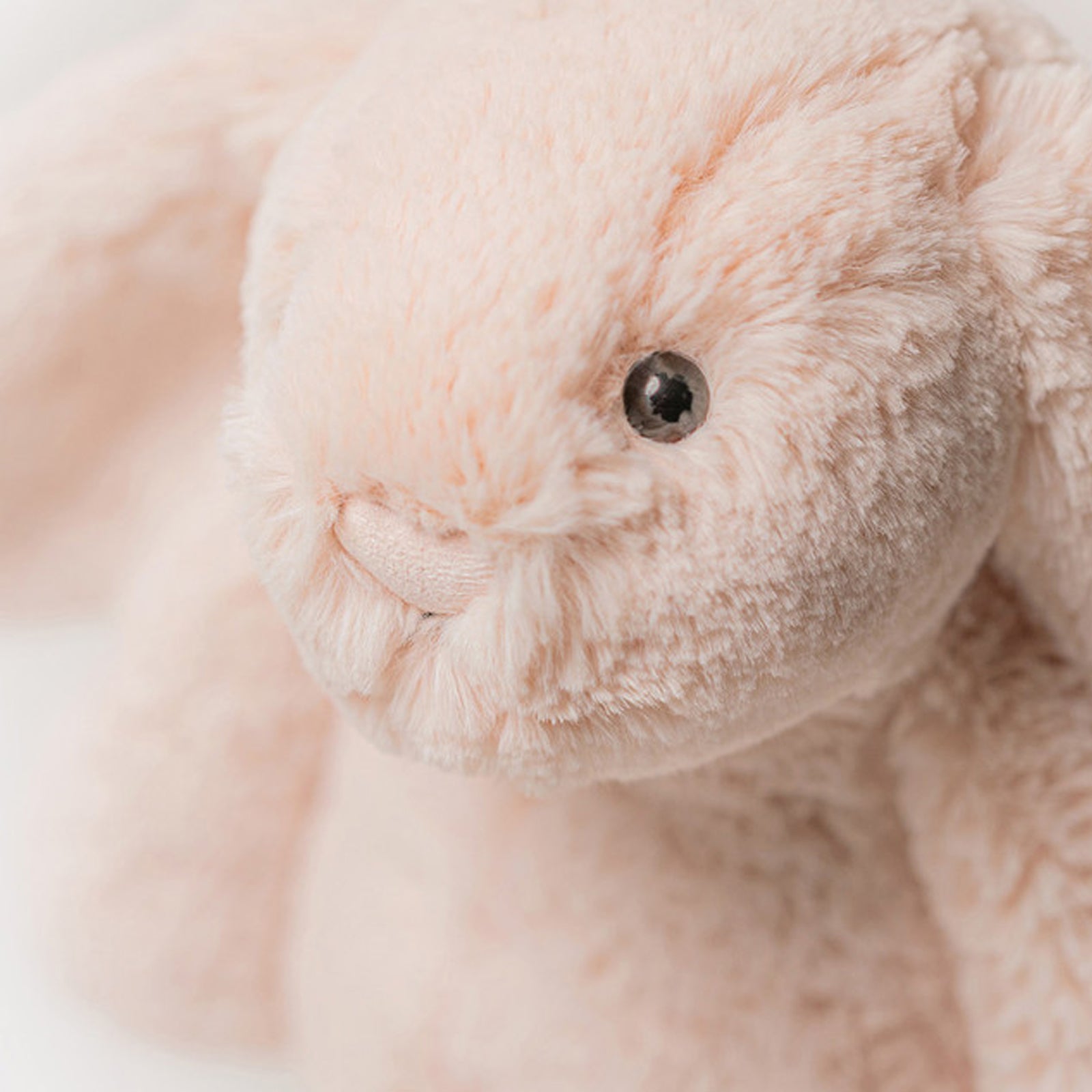Bashful Pink Bunny soft plush toy. Pale pink rabbit with floppy ears and blush cheeks. Easter bunny gift, nursery decor, baby shower present, children's birthday gift. Ultra soft stuffed animal, pastel collectible, sentimental keepsake.