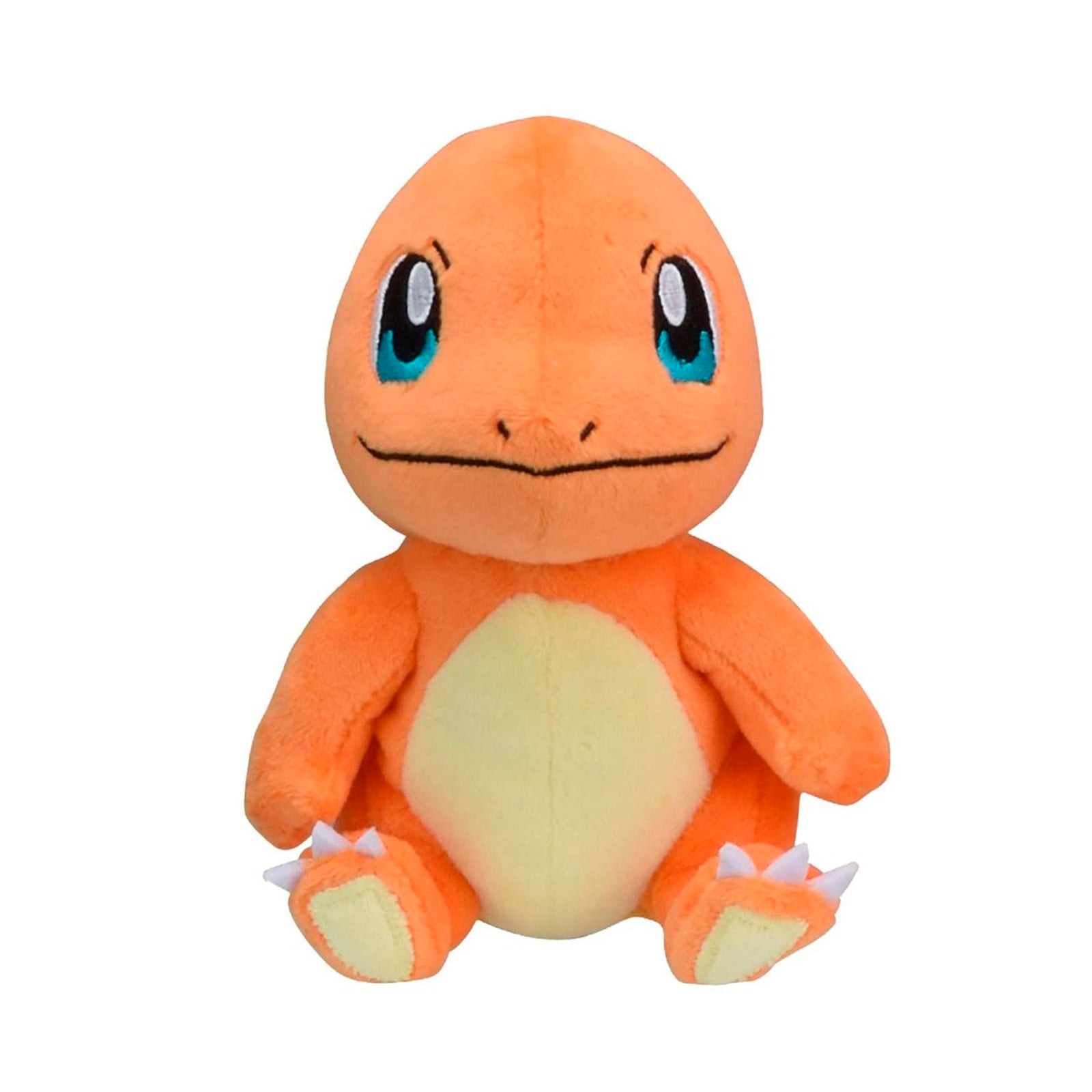 Charry Charmander Sitting Cuties plush officially licensed Pokémon stuffed animal. Authentic collectible from Pokémon Center series with safety embroidered eyes and soft chenille fabric. Perfect size for children's hands ages 3-8 years, great for display collecting and cuddling. Best gift for Pokémon fans birthday Christmas holiday present, sitting pose perfect for shelves desks bedroom decor. Machine washable premium materials, educational toy for imaginative play and emotional development.