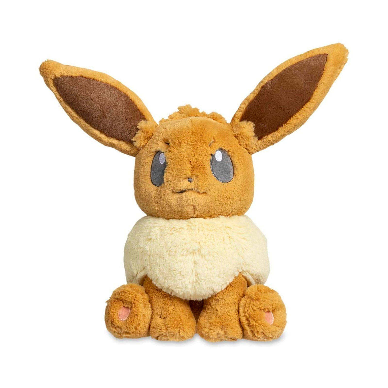 Eevee Comfy Friends plush Pokémon ultra-soft stuffed animal anxiety relief toy for children. Official licensed Pokémon product cloud-like texture sensory toy for emotional support. Weighted comfort plush for kids with anxiety, autism, ADHD needs. Hypoallergenic machine washable materials, safety embroidered features, calming companion for bedtime, school transitions. Perfect Pokémon gift for birthdays, Christmas, holiday presents for toddlers and preschoolers.