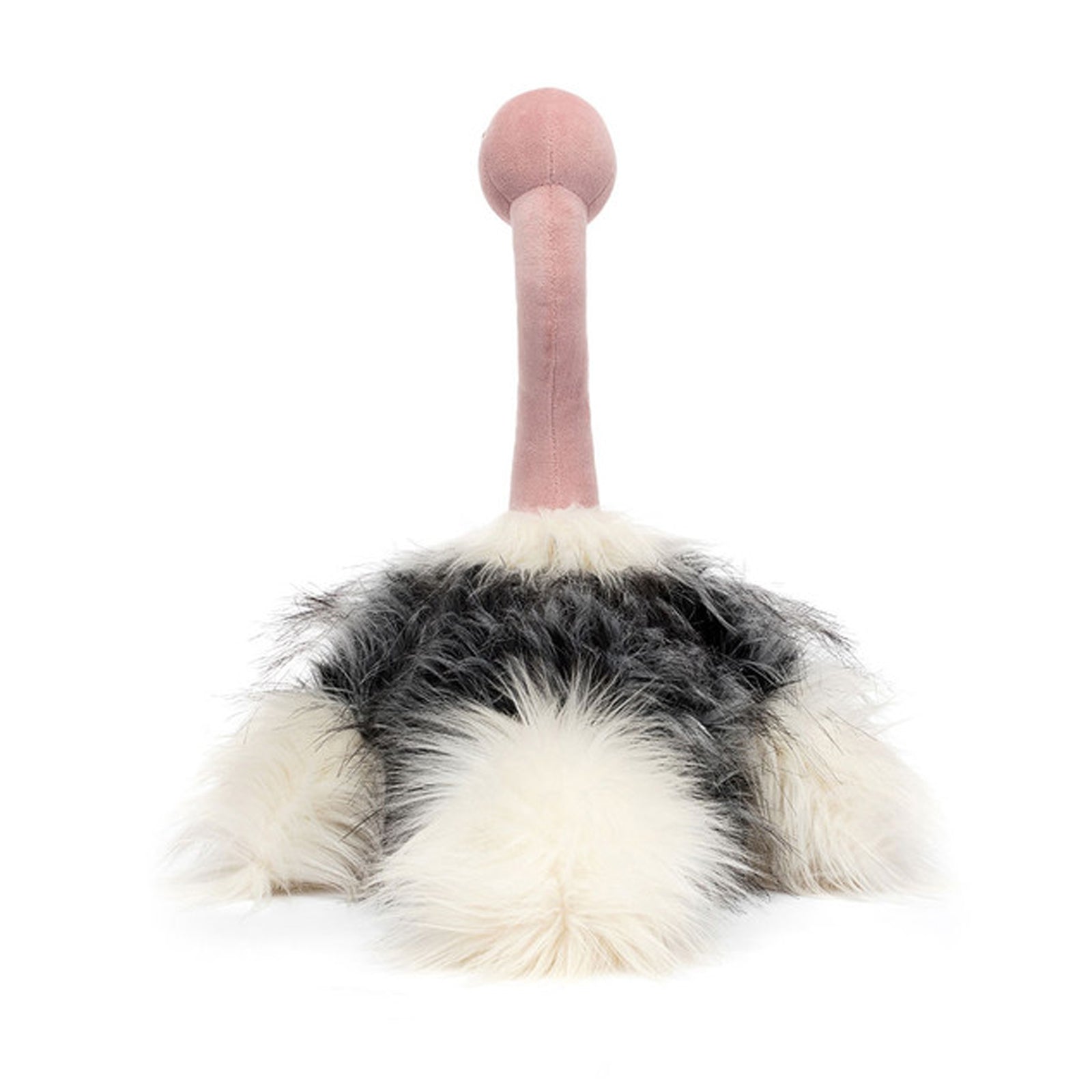 Ramonda Pink Ostrich plush toy soft stuffed animal for children. Premium hypoallergenic materials safety embroidered eyes extra-soft feather-like texture. Educational emotional development toy perfect for hugging cuddling imaginative play. Long neck design easy for small hands to hold carry. Best gift for kids girls birthday Christmas present ages 0-8 years. Vibrant pink color joyful companion sensory comfort friend anxiety relief toy.